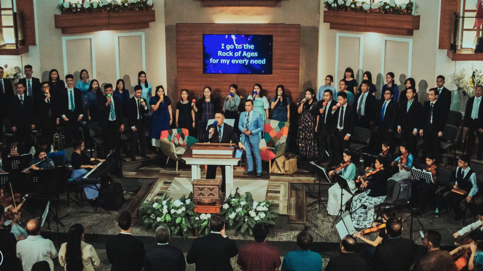 Congregation gathered in worship